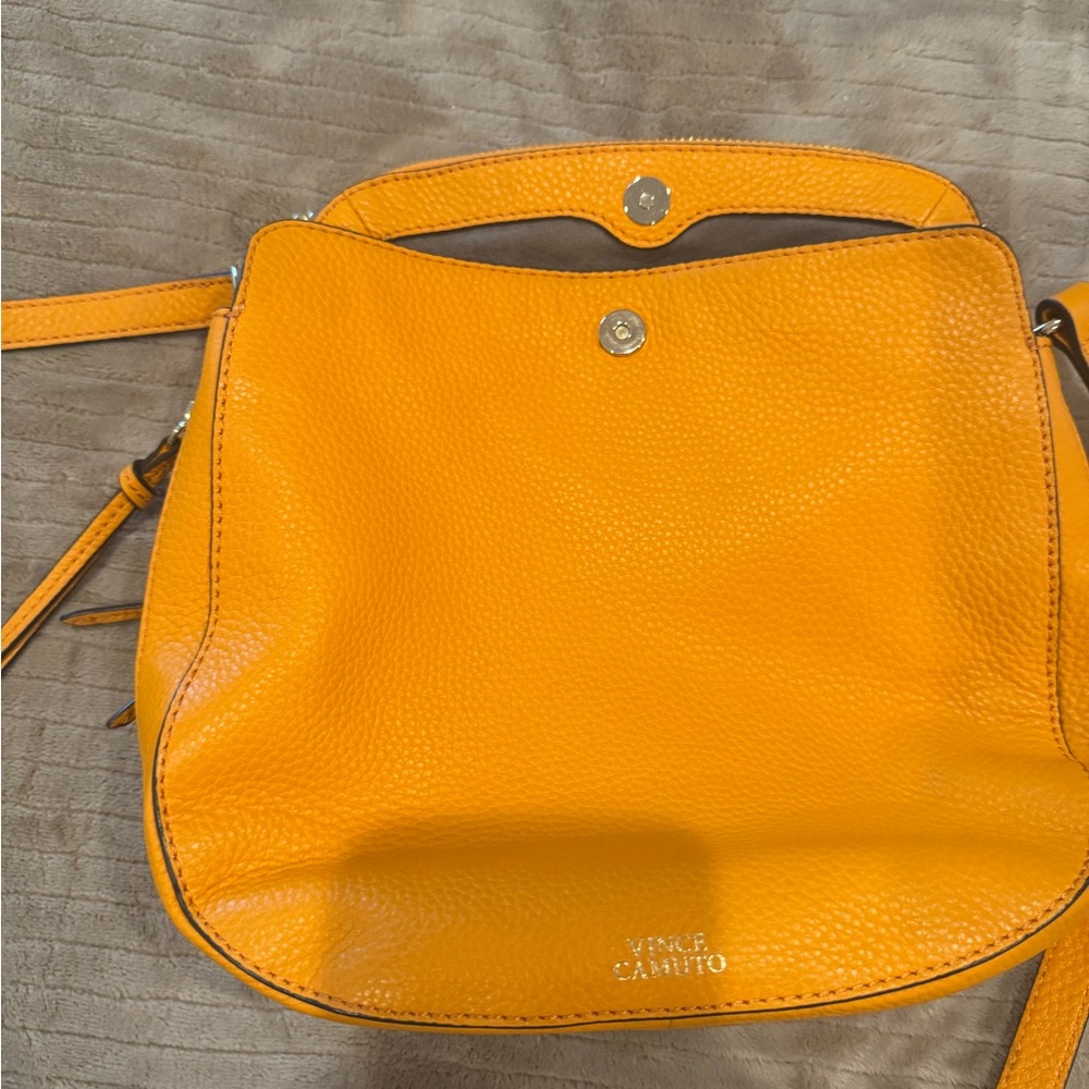 Vince Camuto Orange Leather Crossbody Bag - Picture 5 of 5